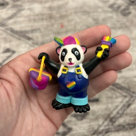 Vintage Lisa Frank PVC Figurine Lot Cake Topper Panda Casey Bunny Sneaker Cat - Picture 6 of 7